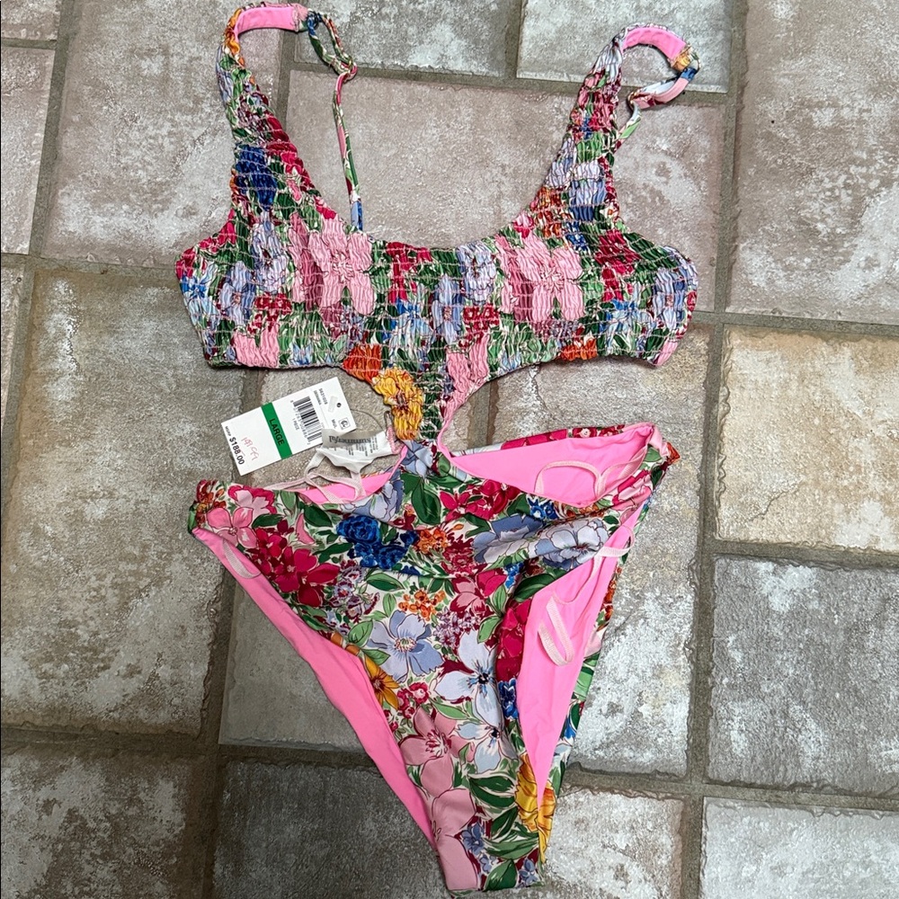 Floral Smocked Bikini Set summerful